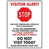 Visitor Alert Stop Do Not Visit Today Sign Metal Tin Sign12x16 Inches Caution Danger Safety Security Warning Notice Signs