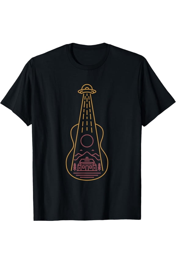 Visitor - Guitar Alien UFO T-Shirt
