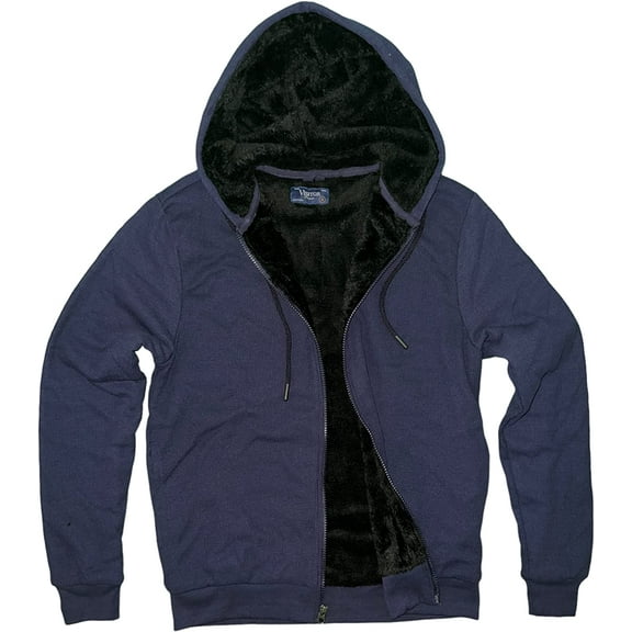 Visitor Men's Heavyweight Sherpa Lined Thermal Hoodie Jacket