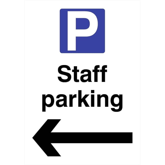 Visitor Parking Left Arrow P Sign Parking Signs & Permits Metal Sign Tin Sign 12x16 Inch - Caution Safety Warning Security Signs Indoor & Outdoor Signs for Home, Office, Work