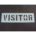 Visitor Parking Lot Stencil Actual 6 Inch Letters SPANS 30.25" Wider Font = Easy to See from