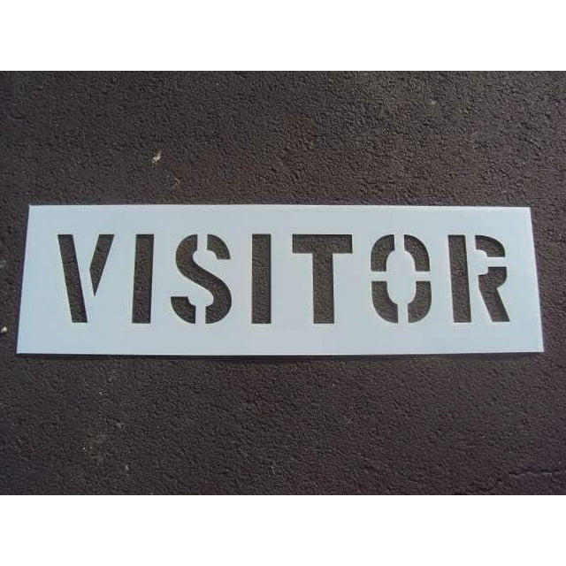 Visitor Parking Lot Stencil Actual 6 Inch Letters SPANS 30.25