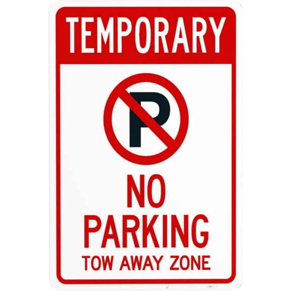 Visitor Parking No Overnight Parking Metal Warning Signs, Cautions Security Tin Sign, Safety Posted Signs for Street Business Wall Decor 8 x 12 Inch