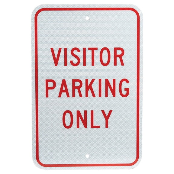 Aluminum Sign - Visitor Parking Only - .08"" Thick TM7J