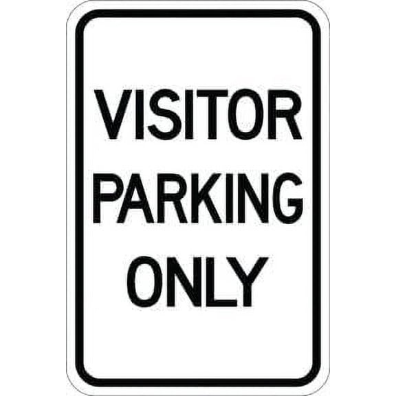 Visitor Parking Only Parking Signs Metal Sign Tin Sign 8x12 Inch - Caution Safety Warning Security Signs Indoor & Outdoor Signs for Home, Office, Work