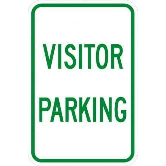 Visitor Parking Sign Parking Signs Metal Sign Tin Sign 8x12 Inch - Caution Safety Warning Security Signs Indoor & Outdoor Signs for Home, Office, Work