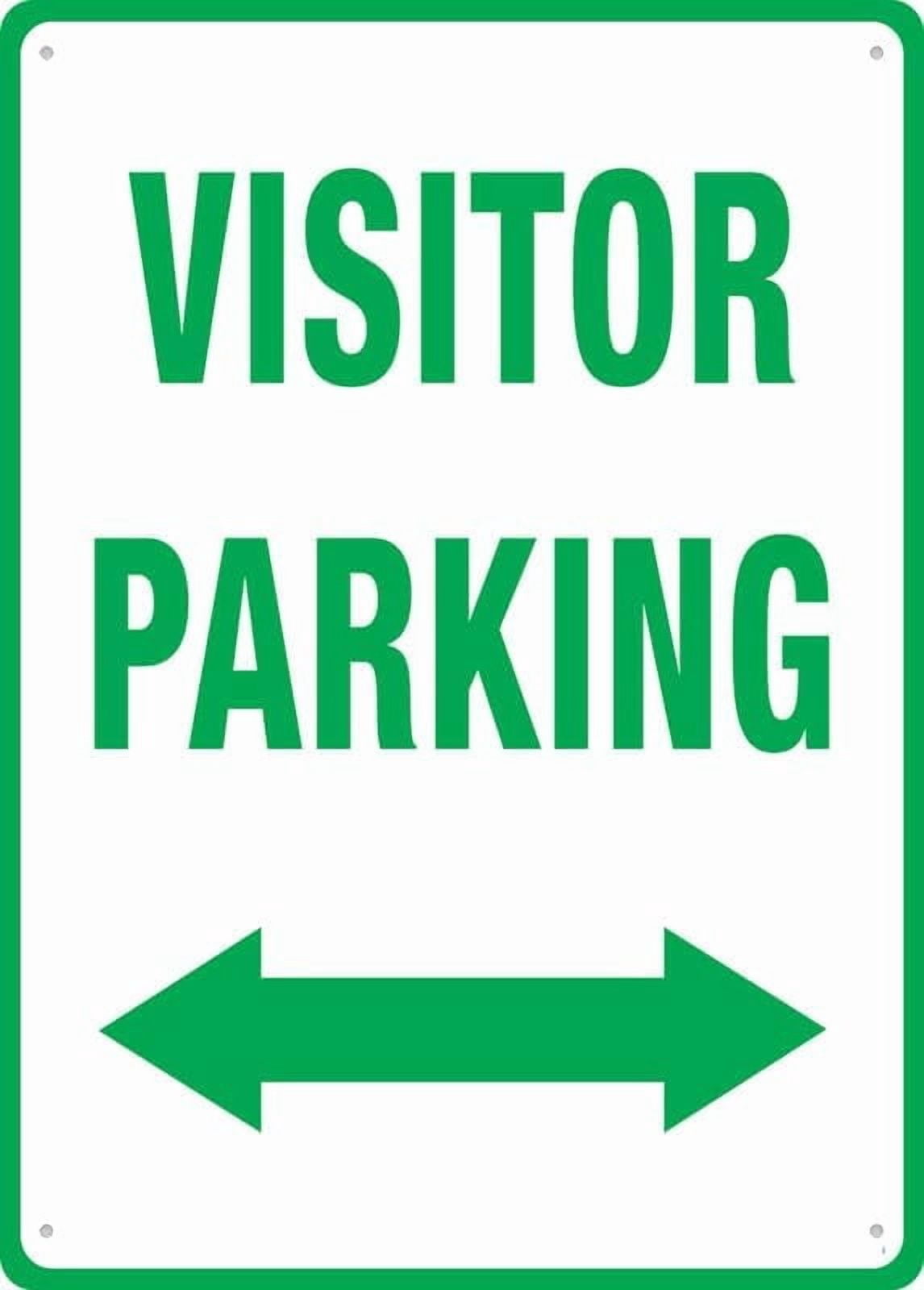 Visitor Parking Two Way Arrow Sign 12X8 Inches Metal Aluminum Signs ...