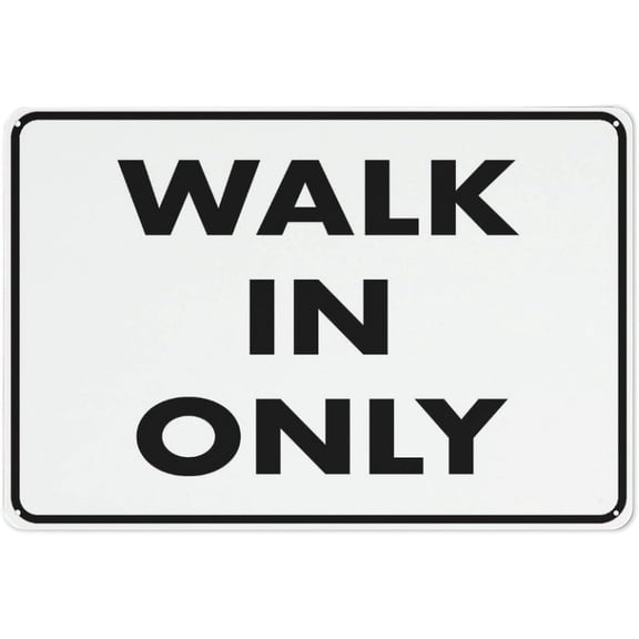 Visitors Entrance Sign 8"X12" Rust Free Aluminum Signs Outdoor, Metal Tin Sign For Home, Business, Yard