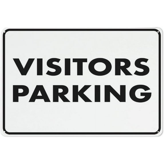 Visitors Entrance Sign 8"X12" Rust Free Aluminum Signs Outdoor, Metal Tin Sign For Home, Business, Yard
