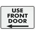thumbnail image 1 of Visitors Entrance Sign 8"X12" Rust Free Aluminum Signs Outdoor, Metal Tin Sign For Home, Business, Yard, 1 of 5