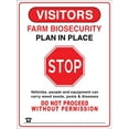 thumbnail image 1 of Visitors Farm Biosecurity Plan In Place Stop Sign Metal Tin Sign12x16 Inches Caution Danger Safety Security Warning Notice Signs, 1 of 5