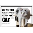 thumbnail image 1 of All Visitors Must Be Approved Metal Tin Sign Pet Cat Lover Gift A House is Not A Home Funny Animal Wall Art White Cat Signs For Birthday Housewarming Home Cafes Bars Sign Gift 5.5x8 Inches, 1 of 7