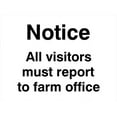 thumbnail image 1 of Visitors Must Report To Farm Office Sign Safety & Warning Signs Metal Sign Tin Sign 8x12 Inch - Caution Safety Warning Security Signs Indoor & Outdoor Signs for Home, Office, Work, 1 of 5
