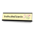 thumbnail image 1 of Visitors Must Sign In, Designer Desk Sign 2 x 8, 1 of 3