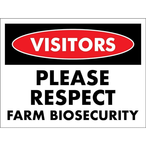 Visitors Please Respect Farm Biosecurity Sign Metal Tin Sign12x16 Inches Caution Danger Safety Security Warning Notice Signs