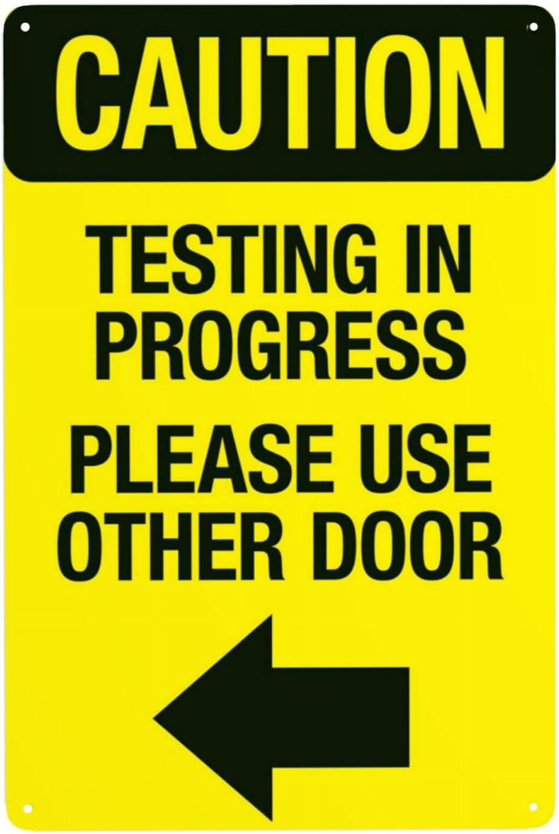Visitors Please Use Front Door Sign, Warning Sign Retro Aluminum Sign ...