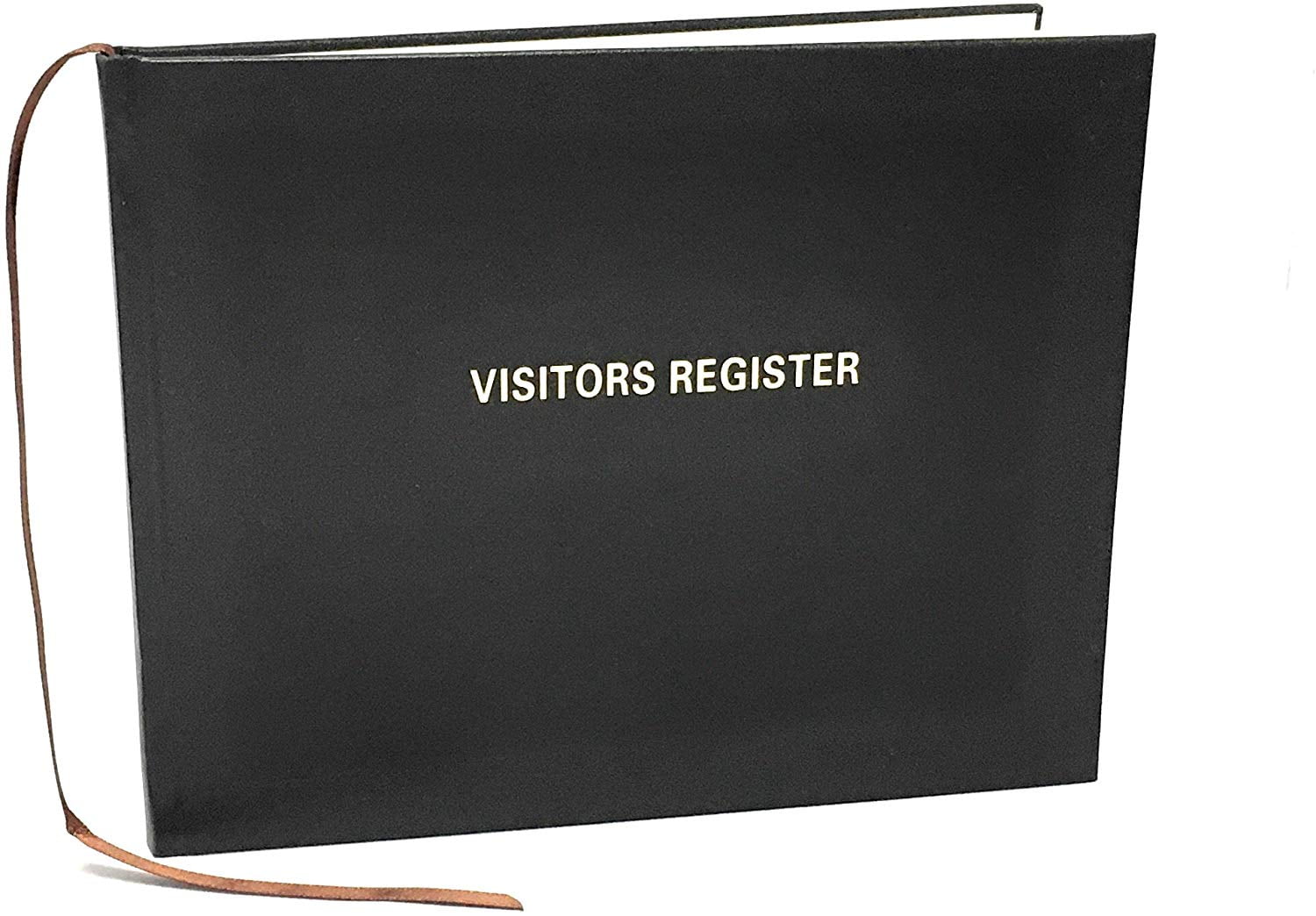 Visitors Register Book, 120 Pages, 8 7/8" X 7", Black Hardbound Cover