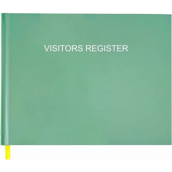 Visitors Register Book - Visitor Log Book with 120 Pages, 9" X 7", Green Hardbound Cover, Wedding Reception and Events Reception Supplies