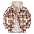 thumbnail image 1 of Visive By Blue Gear Lined Flannel Sherpa Jacket for Men Thick Fleece Heavy Button up Hoodies Big and Tall Plaid Quilted Mens Flannel Jackets, 1 of 6