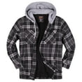 thumbnail image 1 of Visive By Walnut Creek Mens Flannel Jacket For Men Zip Up Hooded Fleece, 1 of 9