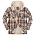 thumbnail image 1 of Visive By Walnut Creek Lined Flannel Sherpa Jacket for Men Thick Fleece Heavy Zip Up Hoodies Big and Tall Plaid Quilted Mens Flannel Jackets, 1 of 6