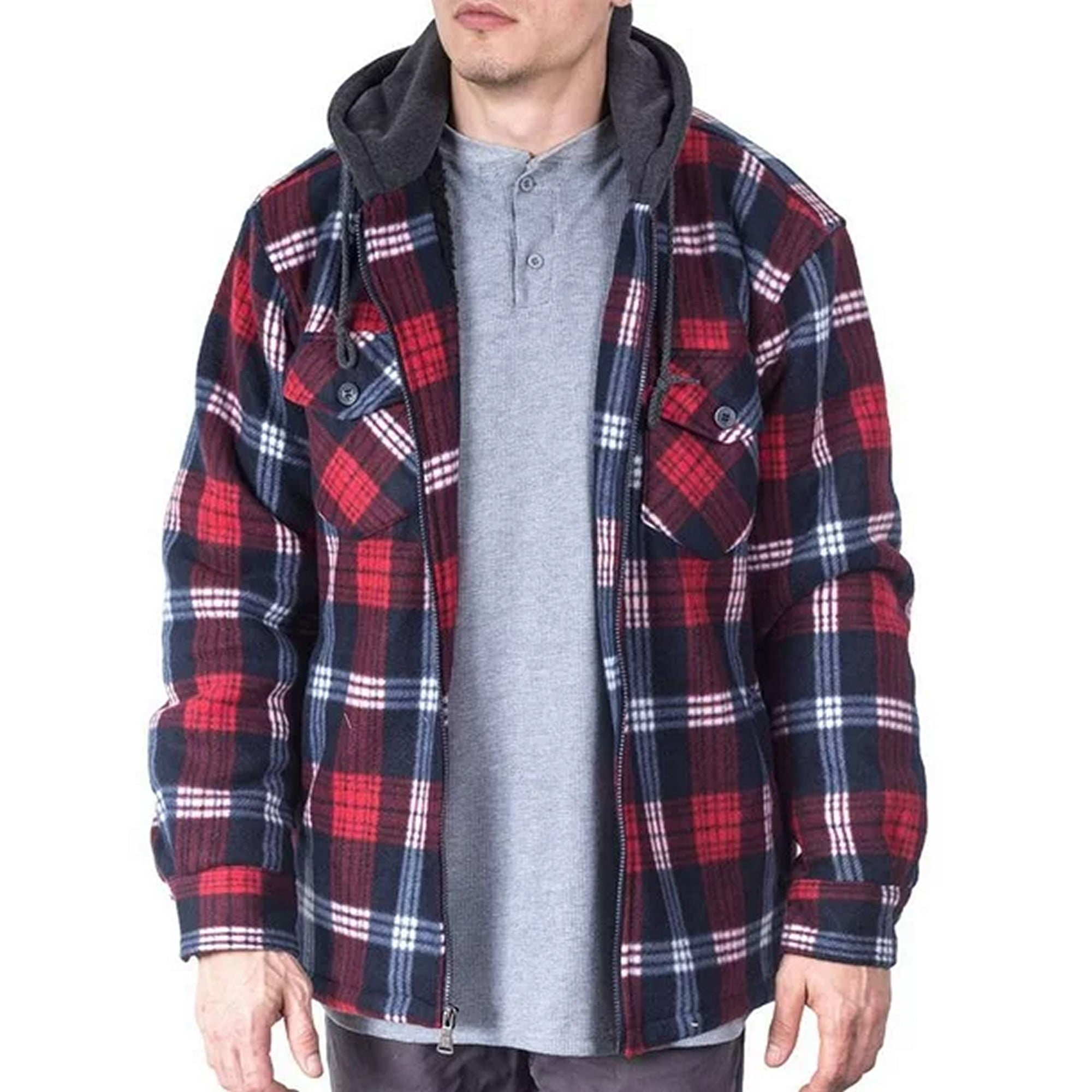 Big mens flannel outlet jackets