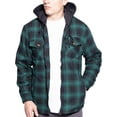 thumbnail image 1 of Visive Men's Sherpa-Lined Flannel Hoodie Jacket - Warm Zip-Up Layer for Cold Weather - Classic Fleece Plaid Pattern - Perfect for Hiking, Camping, & Everyday Winter Wear - Durable & Fashion-Forward, 1 of 10