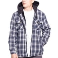 thumbnail image 1 of Visive Men's Sherpa-Lined Flannel Hoodie Jacket - Warm Zip-Up Layer for Cold Weather - Classic Fleece Plaid Pattern - Perfect for Hiking, Camping, & Everyday Winter Wear - Durable & Fashion-Forward, 1 of 10