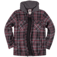thumbnail image 1 of Visive Men's Sherpa-Lined Flannel Hoodie Jacket - Warm Zip-Up Layer for Cold Weather - Classic Fleece Plaid Pattern - Perfect for Hiking, Camping, & Everyday Winter Wear - Durable & Fashion-Forward, 1 of 6