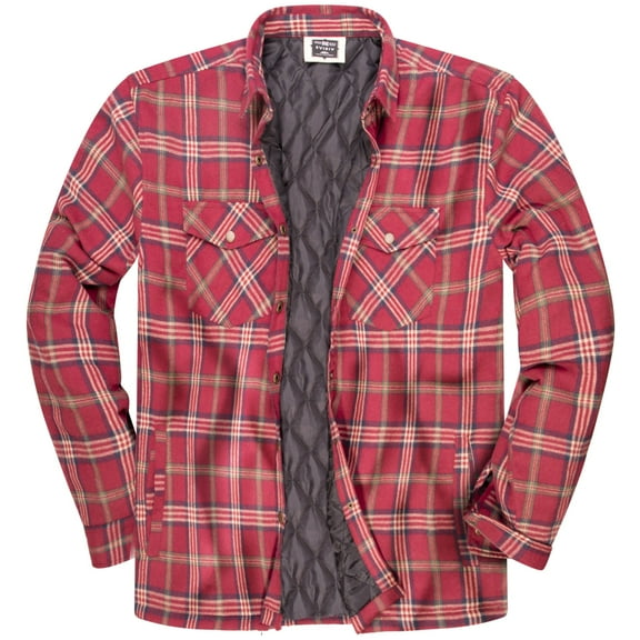 Visive Men's Sherpa-Lined Flannel Jacket - Button-Up Jacket - Comfortable & Stylish for Everyday Wear - Best for Outdoor Activities & Casual Wear - Sizes Medium to 5XL - Durable & Fashion-Forward