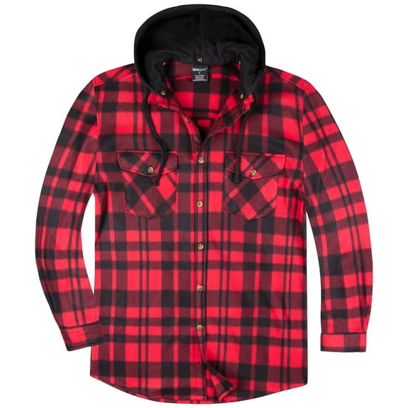 Visive Men's Sherpa-Lined Flannel Jacket - Button-Up Jacket - Comfortable & Stylish for Everyday Wear - Best for Outdoor Activities & Casual Wear - Sizes Medium to 5XL - Durable & Fashion-Forward