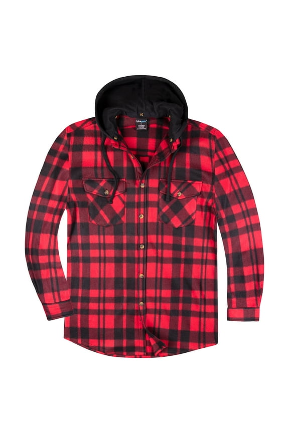 Men's Sherpa-Lined Flannel Jacket - Button-Up Jacket - Comfortable & Stylish for Everyday Wear - Best for Outdoor Activities & Casual Wear - Sizes Medium to 5XL - Durable & Fashion-Forward