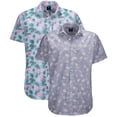 thumbnail image 1 of Visive Men's Stylish Hawaiian 2 Pack Button Down Short Sleeve Shirt - For Big & Tall Men - Up Fun Aloha Shirts for Casual and Party Wear - Diverse Prints for Every Occasion - Durable & Fashion-Forward, 1 of 7