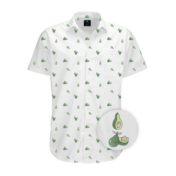 Visive Mens Big And Tall Short Sleeve Button Shirt, Printed Avocado Shirts