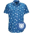 thumbnail image 1 of Visive Mens Big And Tall Short Sleeve Button Shirt, Printed Bear Shirts, 1 of 6