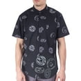 thumbnail image 1 of Men’s Short Sleeve Donut Print Button Up Shirt – Funny Novelty Casual Top – Birthday, Party & Summer Gift, 1 of 7