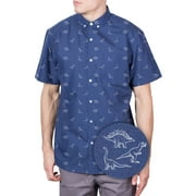 Visive Mens Big And Tall Short Sleeve Button Shirt, Printed Dino Shirts