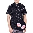 thumbnail image 1 of Visive Mens Big And Tall Short Sleeve Button Shirt, Printed Donuts Shirts, 1 of 7