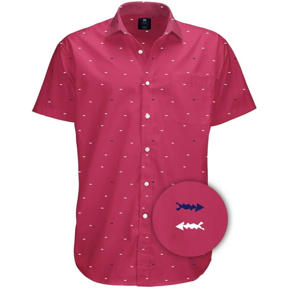 Visive Mens Big And Tall Short Sleeve Button Shirt, Printed Fish Shirts