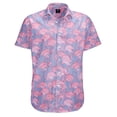 thumbnail image 1 of Visive Mens Big And Tall Short Sleeve Button Shirt, Printed Flamingos Shirts, 1 of 3
