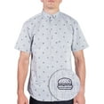 thumbnail image 1 of Visive Mens Big And Tall Short Sleeve Button Shirt, Printed Hamburger Shirts, 1 of 7