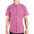 thumbnail image 1 of Visive Mens Big And Tall Short Sleeve Button Shirt, Printed Heart Shirts, 1 of 6