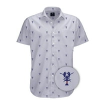 Visive Mens Big And Tall Short Sleeve Button Shirt, Printed Lobster Shirts