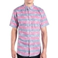 thumbnail image 1 of Visive Mens Big And Tall Short Sleeve Button Shirt, Printed Palm Shirts, 1 of 9