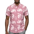 thumbnail image 1 of Visive Mens Big And Tall Short Sleeve Button Shirt, Printed Parrot Shirts, 1 of 4