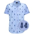 thumbnail image 1 of Visive Mens Big And Tall Short Sleeve Button Shirt, Printed Pineapple Shirts, 1 of 8