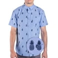 thumbnail image 1 of Visive Mens Big And Tall Short Sleeve Button Shirt, Printed Pineapple Shirts, 1 of 7