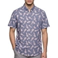 thumbnail image 1 of Visive Mens Big And Tall Short Sleeve Button Shirt, Printed Pineapple Shirts, 1 of 4