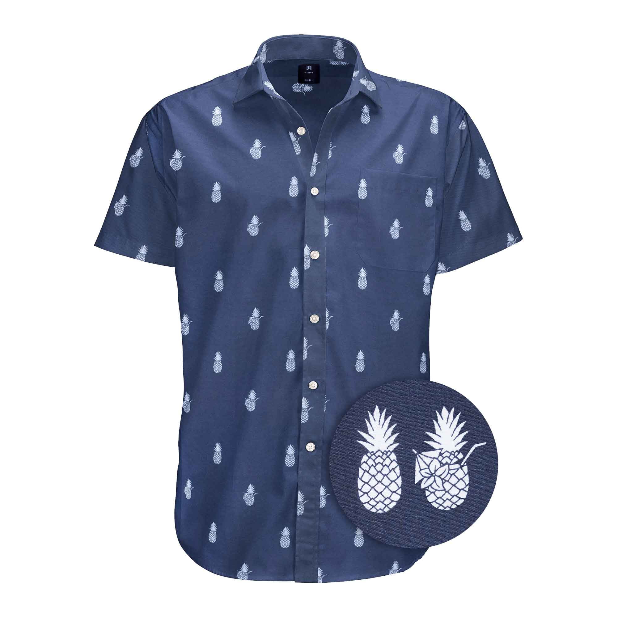 Pineapple button up shirt mens 2025