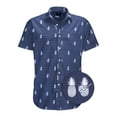 thumbnail image 1 of Visive Mens Big And Tall Short Sleeve Button Shirt, Printed Pineapple Shirts, 1 of 8